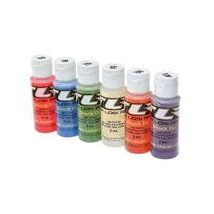 Team Losi Racing SIL Shock Oil 6 Pack 50 100WT 710 1325CST 2OZ TLR74021 Electric Car Truck Option Parts Perfect for RC Nitro Electric Fuel Pump Systems