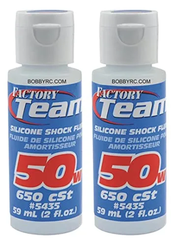 ASSOCIATED 2 Pack 50 Weight Silicone Shock Oil Fluid 50wt Perfect Oil for RC Car Shocks Includes Chicagoland RC Coupon