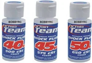 Team ASSOCIATED 3 Pack 40wt 45wt 50wt Silicone Shock Oil Fluid Best Shock Oil Weight for RC Crawler 5435 5430 5423
