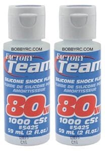 TEAM ASSOCIATED 2 Pack 80 Weight Silicone Shock Oil Fluid 5425 for RC Crawler Shock Oil Weight Guide HPI Losi Includes Chicagoland RC Coupon