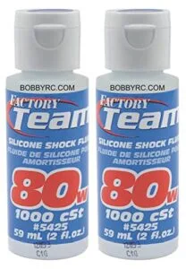 TEAM ASSOCIATED 2 Pack 80 Weight Silicone Shock Oil Fluid 5425 for RC Crawler Shock Oil Weight Guide HPI Losi Includes Chicagoland RC Coupon