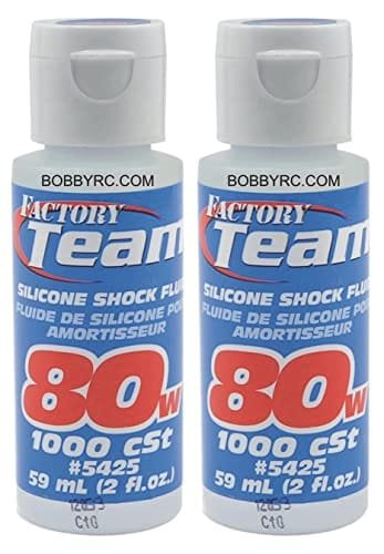 TEAM ASSOCIATED 2 Pack 80 Weight Silicone Shock Oil Fluid 5425 for RC Crawler Shock Oil Weight Guide HPI Losi Includes Chicagoland RC Coupon