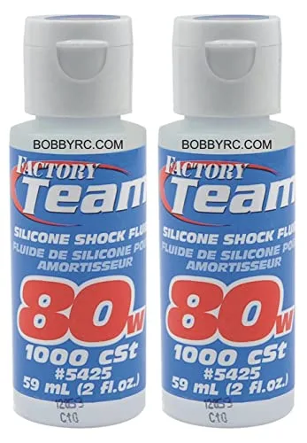 TEAM ASSOCIATED 2 Pack 80 Weight Silicone Shock Oil Fluid 5425 for RC Crawler Shock Oil Weight Guide HPI Losi Includes Chicagoland RC Coupon