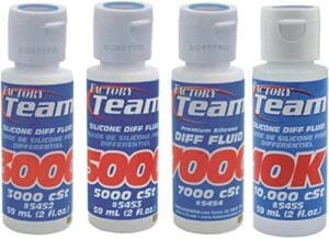 Team Associated 3K 5K 7K 10K 4 Pack Silicone Diff Fluid Oil The Ultimate RC Diff Oil Substitute for Losi Hpi Arrma Traxxas