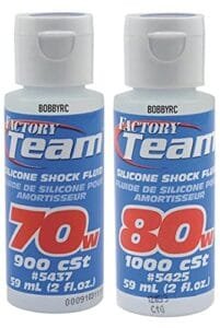 Team Associated 70 and 80 Weight Silicone Shock Oil Fluid 2 Pack for RC Crawler Performance