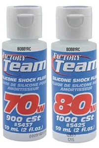 Team Associated 70 and 80 Weight Silicone Shock Oil Fluid 2 Pack for RC Crawler Performance