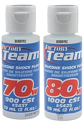Team Associated 70 and 80 Weight Silicone Shock Oil Fluid 2 Pack for RC Crawler Performance
