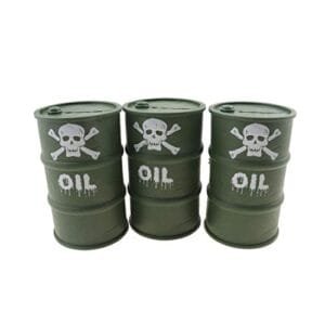 Huwaimi Plastic Mini Simulation RC Fuel Tanks Gas Barrel for 1/10 Scale RC Cars and 6 Inch Action Figures Set of 3 Green