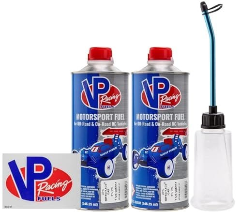 VP Racing Fuel PowerMaster 20 Nitro 9 Synthetic Castor Oil RC Car Racing Fuel Fill Kit