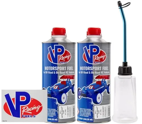 VP Racing Fuel PowerMaster 20 Nitro 9 Synthetic Castor Oil RC Car Racing Fuel Fill Kit