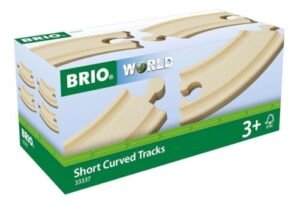 BRIO World 33337 Premium 4 Piece Short Curved Tracks Wooden Train Toy Set for Kids Toddlers Age 3 Plus Versatile Compatible FSC Certified Sustainable Wood Available at Niagara RC World Hobbies