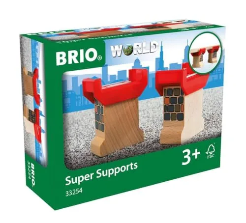 Brio World 33254 Super Supports 2 Piece Wooden Railway Set at RC World and Raceway Enhances Creativity for Kids Ages 3 and Up