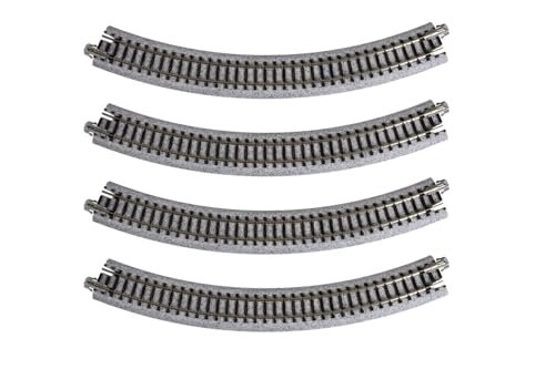 Kato USA RC Crane Model Train Unitrack 249mm 9 3/4 Inch Radius 45 Degree Curve Track 4 Piece Set