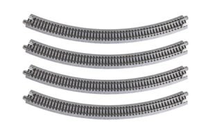 Kato USA Model Train Products Unitrack 348mm 13 3 4 Inch Radius 45 Degree Curve Track 4 Piece Perfect for RC Helicopter USA Enthusiasts