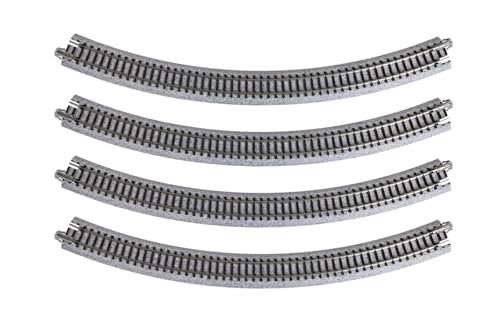 Kato USA Model Train Products Unitrack 348mm 13 3 4 Inch Radius 45 Degree Curve Track 4 Piece Perfect for RC Helicopter USA Enthusiasts
