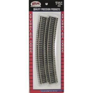 Atlas HO Scale RC Car Model Train Track Code 83 22 Inch Radius Curve 6 Pack