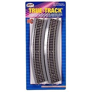 Atlas True Track 18 Inch Radius Curve Sections Package of 4 for 1 5 Scale RC Track Design HO Scale Layouts