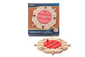 Maxim Enterprise Inc 8 Way Turntable One Way Differential RC for Wooden Toy Train Track Quality Hardwood Specialty Accessory Compatible with Major Brands
