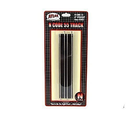 Atlas Trains N Code 55 Nickel Silver 6 Inch Straight Track Paint Code RC Compatible