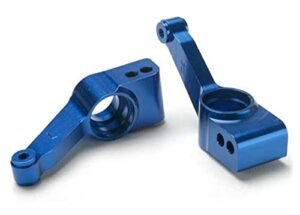 Traxxas 1952X Blue Anodized 6061 T6 Aluminum Rear Stub Axle Carriers Pair for Blue Rhino Oil RC Car