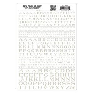 Woodland Scenics MG702 Roman RC Helicopter Letters White 1/16 to 5 16 WOOU0702