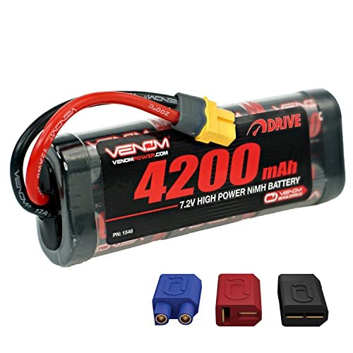 Venom Power 7.2V 1C 4200mAh 6 Cell NiMH Battery with Universal Venom UNI Plug for RC Cars Trucks and Buggies