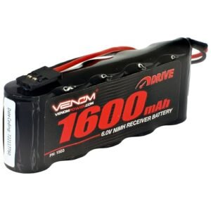 Venom Drive Series 5S 1600mAh 6V Flat Receiver NiMH Battery with Universal 2.0 Plug for RC Vehicles