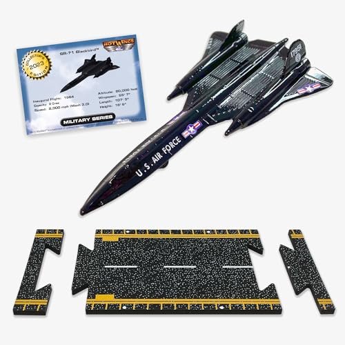 Hot Wings Planes SR71 Blackbird RC Plane Runway Material Connectible Die Cast Model