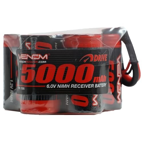 Venom RC Truck Drive Series 5S 5000mAh 6V Hump Receiver NiMH Battery with Universal 2.0 Plug