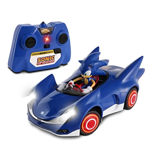 NKOK Sonic and Sega All Stars Racing Remote Controlled Car to RC Glitch for Ages 6 and Up