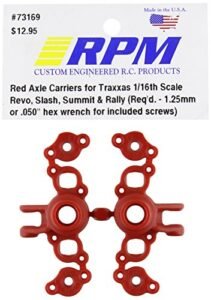 RPM 73169 Axle Carriers Red for 1/16 Traxxas Vehicles