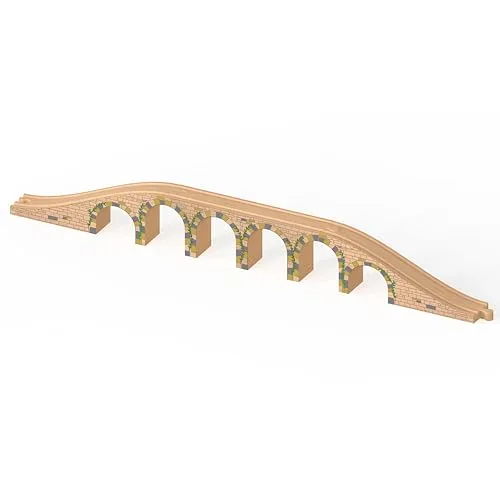 Orbrium Toys Hot Wheels RC Track Set Compatible 6 Arches Viaduct Bridge for Wooden Railway