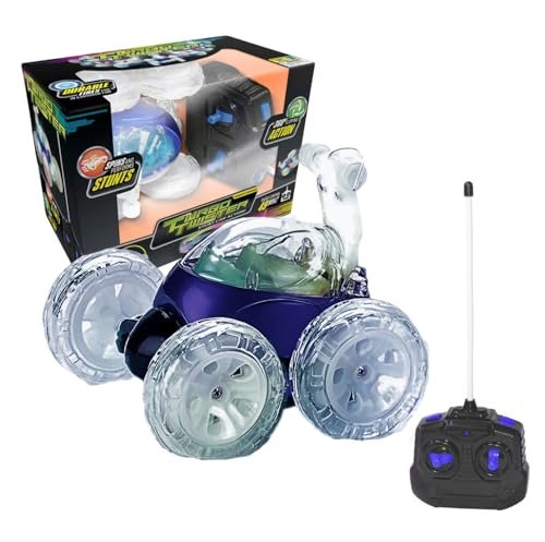 Mindscope Turbo Twisters Blue 49 MHZ RC Boats Germany Bright LED Light Up Stunt Remote Control Vehicle