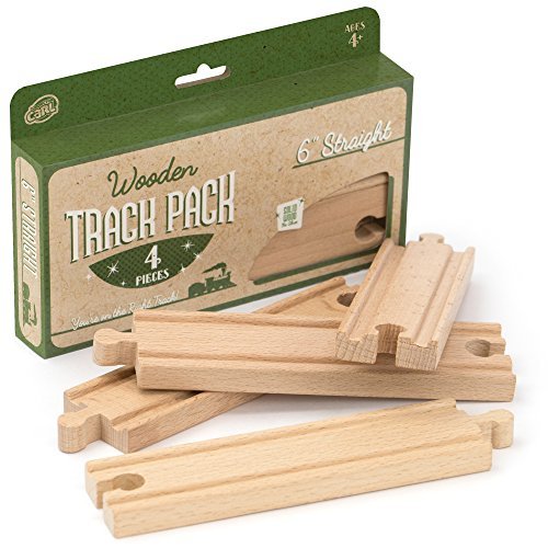 Conductor Carl Wood Drift Track RC Train Expansion Pack 6 Inch Straight Tracks Pack of 4