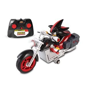 NKOK Sonic Sega All Stars Racing RC Shadow Motorcycle with Turbo Jet RC Engine Full Function 2.4 GHz Radio Control for Ages 6 and Up