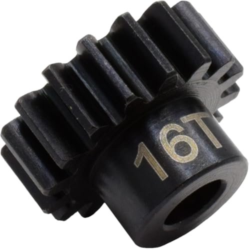 Hot Racing NSG16M1 16t Steel Mod 1 Pinion Gear 5mm for Hot Wheels RC Flying Car