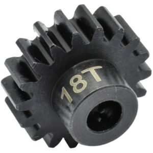 Hot Racing NSG18M1 18t Steel Mod 1 Pinion Gear 5mm for 1/14 Scale RC Trucks