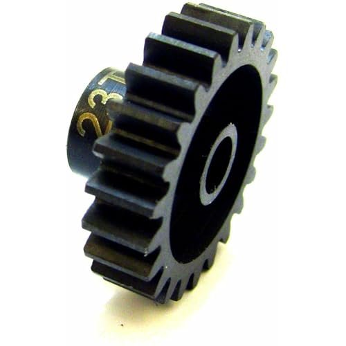Hot Racing NSG23M1 23 Tooth Steel Mod 1 Pinion Gear 5mm for Hot Wheels Shark Speeder RC 1 15 Scale