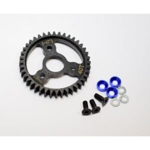 Hot Racing SRVO440 Steel Spur Gear 40T 1.0 Mod Blue for 1 5th Scale RC Truck
