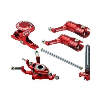 Microheli CNC Blade 130 X Power Package Red for J Power RC Planes