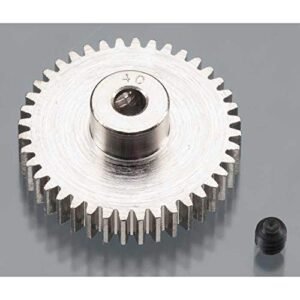 Robinson Racing 1040 Hard Nickel Plated Steel Motor Pinion Gear for Ovis 40 RC Mower 1/8 Inch Bore 48 Pitch 40 Tooth