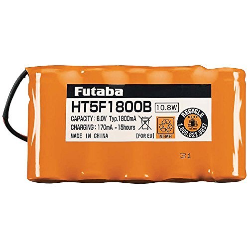 Futaba NT5F1800B NiMH 14SG Transmitter Battery 1800mAh 6V with Red 2 Pin Connector