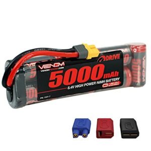 Venom Drive Series 7S 5000mAh 8.4V NiMH Battery Compatible with Champion Spark Plug RC 12 YX Includes Universal Plug System