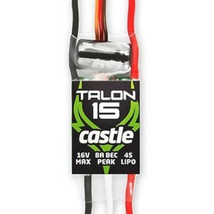 Castle Creations Talon 15 Amp Crush RC Truck Top Speed Electronic Speed Controller with Heavy Duty BEC