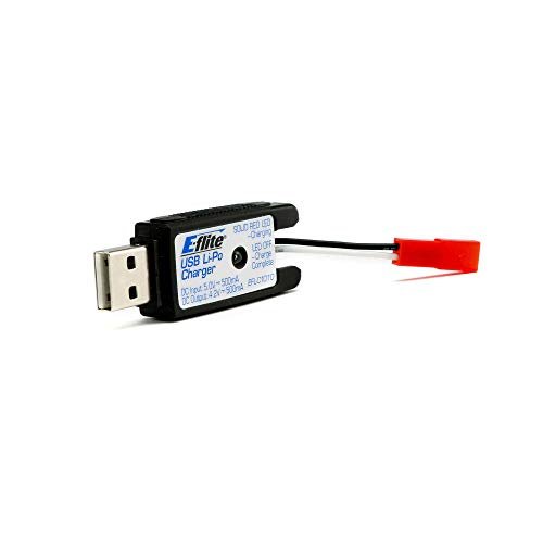 E flite 1S USB Li Po Charger 500mA JST 180 QX HD EFLC1010 for RC Turbine Heli