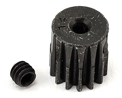Robinson Racing Products Hard Blackened Steel Mini Pinion 2mm .5 Mod 14T Gear for Robinson R44 RC Helicopter