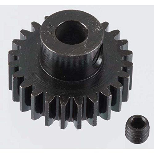 Robinson Racing 8624 Extra Hard 24 Tooth Blackened Steel 32P Pinion 5Mm Shaft Hobby Gear