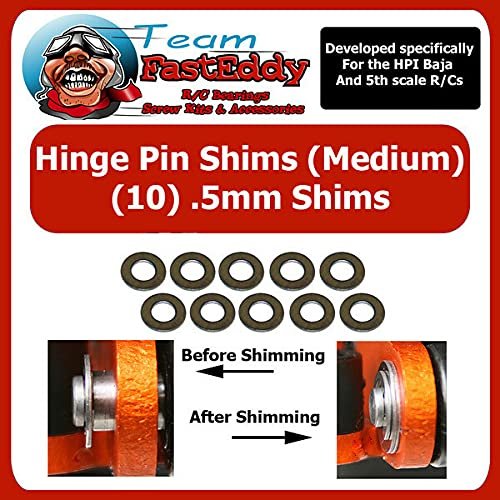 FastEddy Bearings Hinge Pin Shim Kit 0.5mm for RC Models