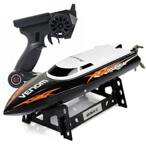 Udirc Miss Geico RC Boat 17 Top Speed 2.4GHz High Speed Remote Control Electric Boat Black