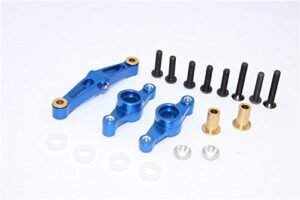 GPM Aluminum Steering Assembly Upgrade Parts for Tamiya TT02 1/10 Scale RC Car Blue TT2048B